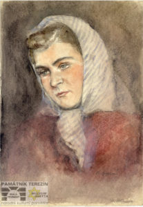 Charlotta Burešová: Portrait of Hana Kellnerová, 1942-1945, Památník Terezín, PT 5525, © MUDr. Radim Bureš.