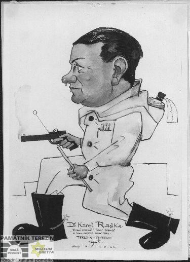 Caricature of F. Luksch: MD Karel Raška, FAPT 7627_7_1