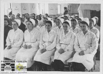 Formal sitting of doctors and medical personnel of the Czech Help Action in Terezín, June 1945, FAPT  7627_3_3