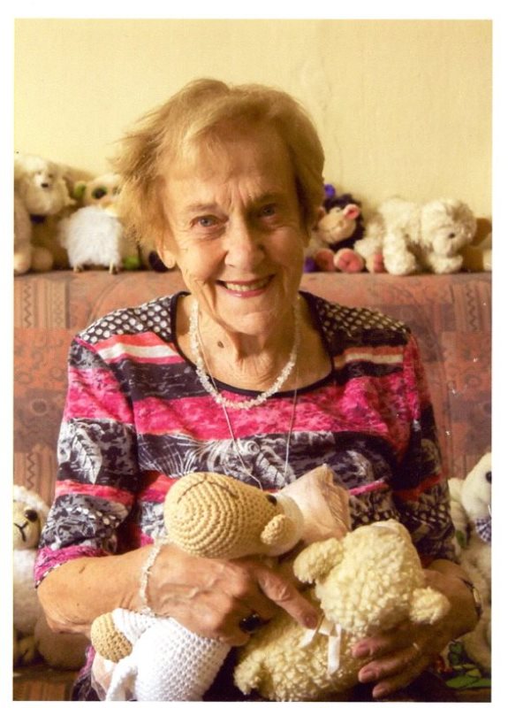 Doris at present with her own collection of sheep figurines, private archive of Doris Grozdanovičová.