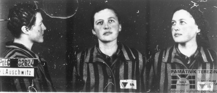 FA PT, 5340/3, photo of Zdenka Nedvědová-Nejedlá made upon her arrival to Auschwitz-Birkenau, 1943.
