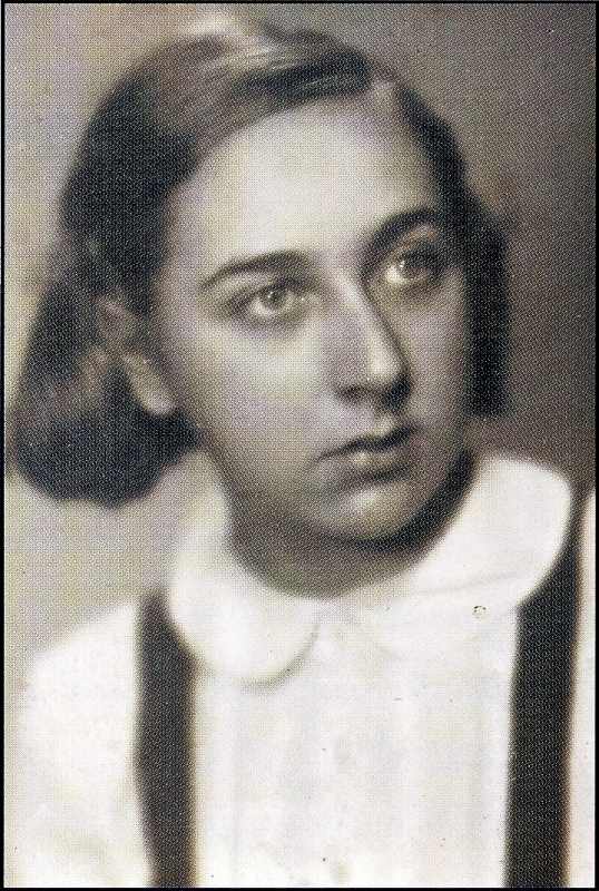 Helga Hošková in December 1941, 3 days before she was deported to Terezin, in: Catalogue to  the exhibition in the Ghetto Museum, Terezin Memorial, 1993